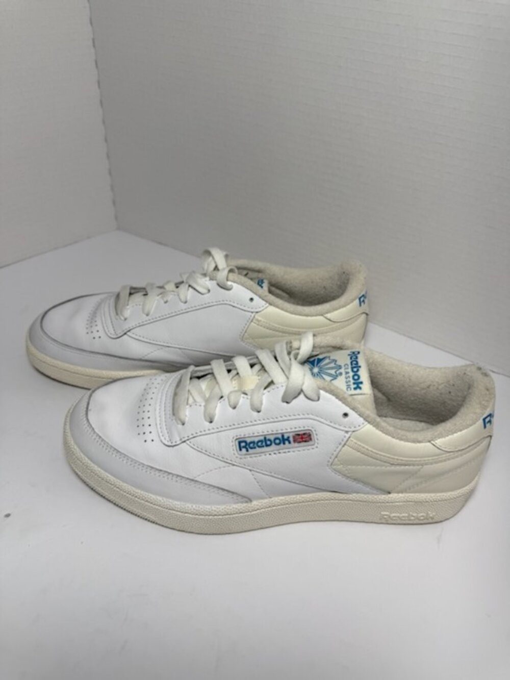 Reebok Classic C 85 Mens Sneaker Blue Logo Shoes Throwback Retro Sz 8.5 - Picture 3 of 7